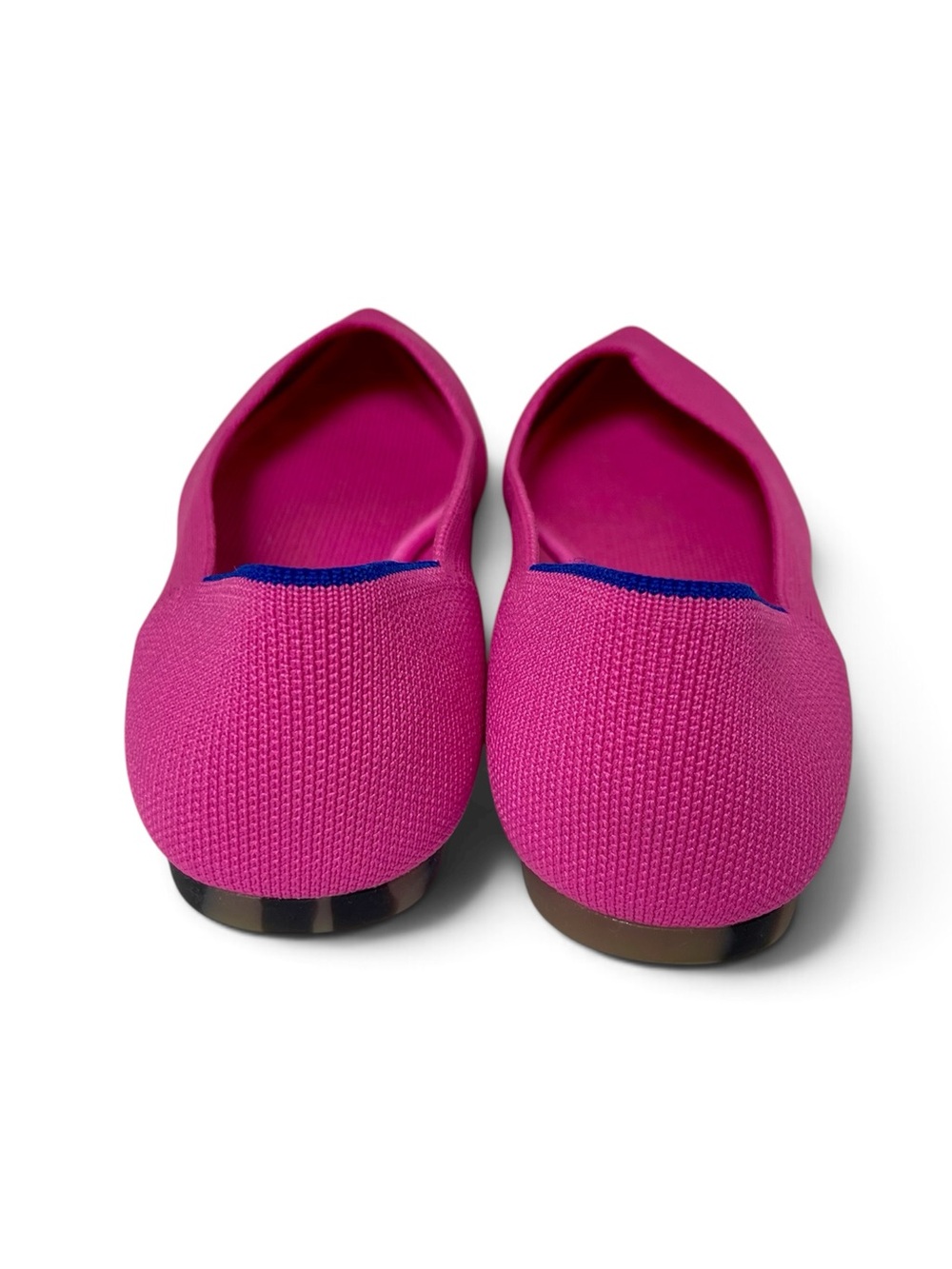 Rothy's Fuchsia Pointed-Toe Flats with Blue Trim worn once!✨ - Picture 5 of 5
